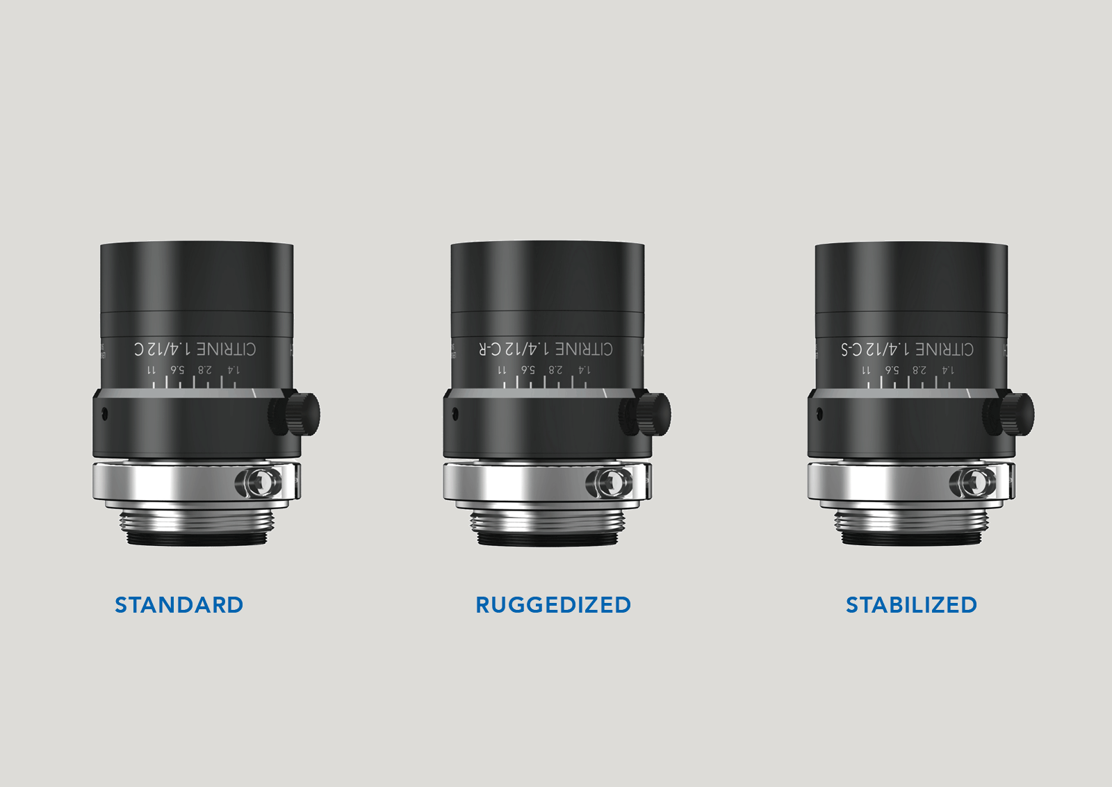 Ruggedized and stabilized lenses