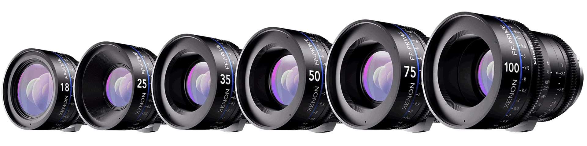Collage Schneider-Kreuznach Xenon FF Prime Cine Lenses focal lengths 18 to 100 mm.jpg